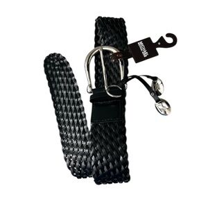Michael Kors Black Braided Belt with Sleek Design